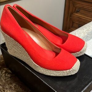 J. Crew Red Espadrille with Canvas Upper